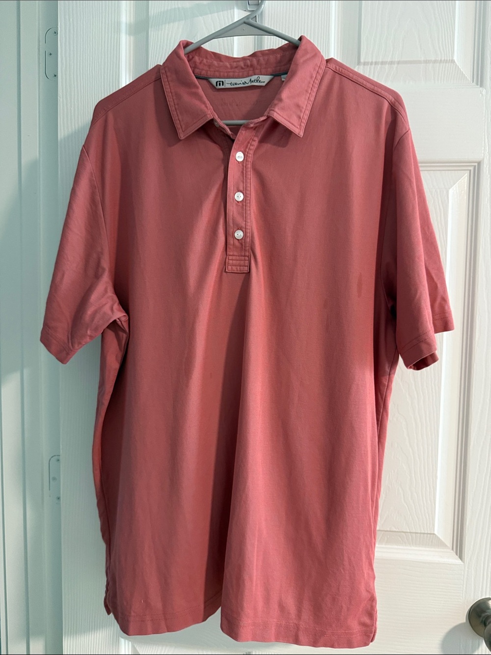 Travis Mathew Men's Short-Sleeve Polo in Dusty Rose
